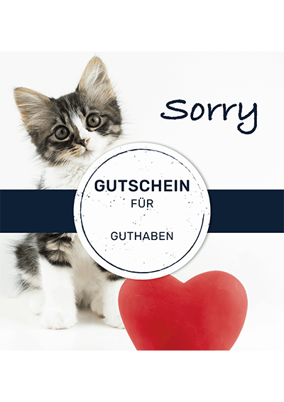 Geschenkgutschein Sorry (Katze)