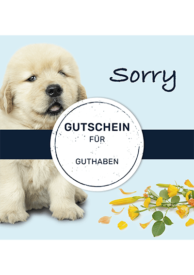 Geschenkgutschein Sorry (Hund)